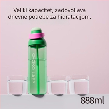 Prijenosna sportska čaša za vanjsku upotrebu, velika kapaciteta, za vožnju biciklom, sa slamkom i držačem