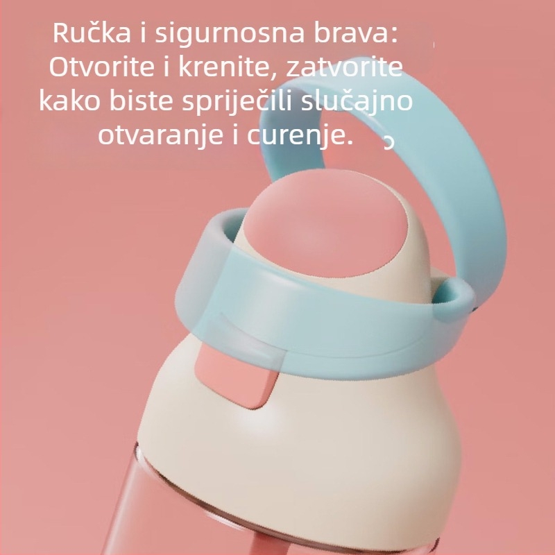 Prijenosna sportska čaša za vanjsku upotrebu, velika kapaciteta, za vožnju biciklom, sa slamkom i držačem