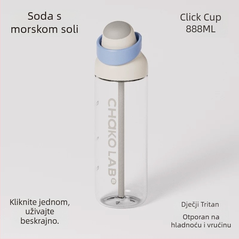 Prijenosna sportska čaša za vanjsku upotrebu, velika kapaciteta, za vožnju biciklom, sa slamkom i držačem
