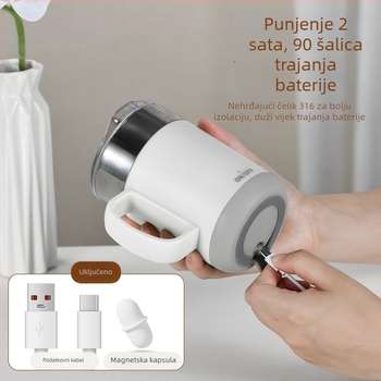 Automatska šalica za mešanje kave s magnetskom rotacijom, prenosna električna shaker šolja