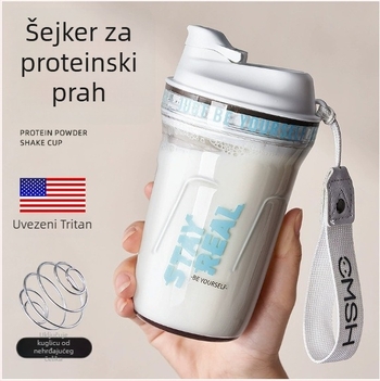 Tritan proteinski shaker za sport – boca za vodu za muškarce i žene, miješalica, otporna na visoke temperature