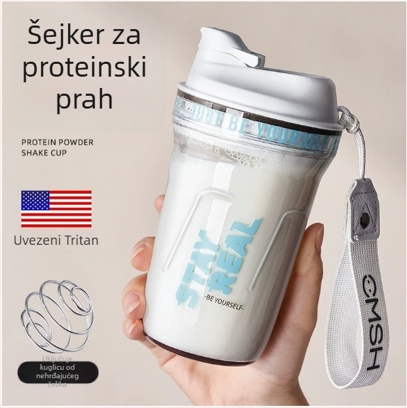 Tritan proteinski shaker za sport – boca za vodu za muškarce i žene, miješalica, otporna na visoke temperature