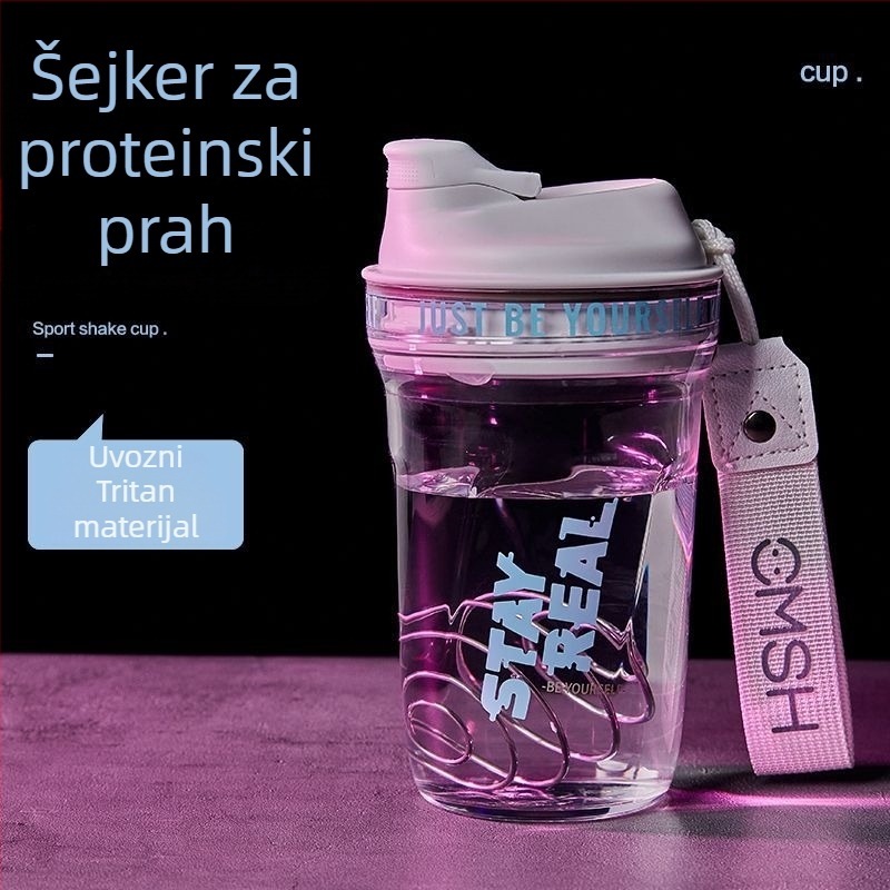 Tritan proteinski shaker za sport – boca za vodu za muškarce i žene, miješalica, otporna na visoke temperature