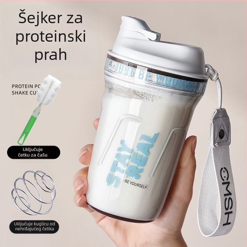 Tritan proteinski shaker za sport – boca za vodu za muškarce i žene, miješalica, otporna na visoke temperature