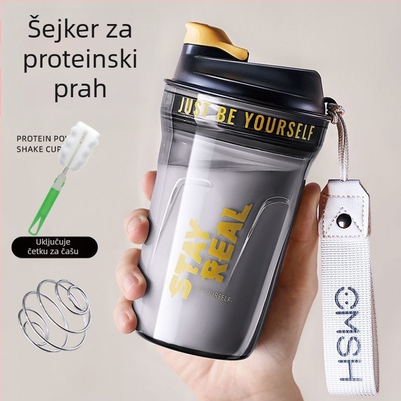 Tritan proteinski shaker za sport – boca za vodu za muškarce i žene, miješalica, otporna na visoke temperature