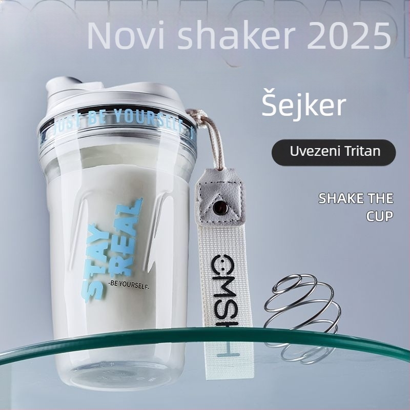 Tritan proteinski shaker za sport – boca za vodu za muškarce i žene, miješalica, otporna na visoke temperature