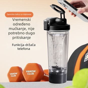 Šejk čaša za sport i fitness sa skalom – velika kapaciteta, otporna na visoke temperature, plastična posuda za hranu