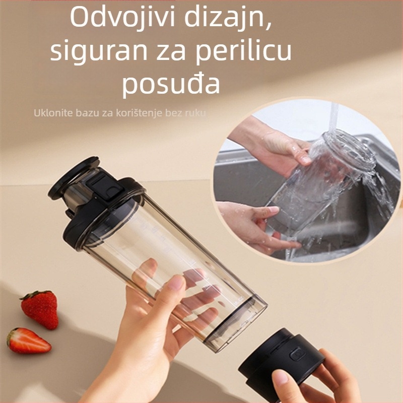 Šejk čaša za sport i fitness sa skalom – velika kapaciteta, otporna na visoke temperature, plastična posuda za hranu