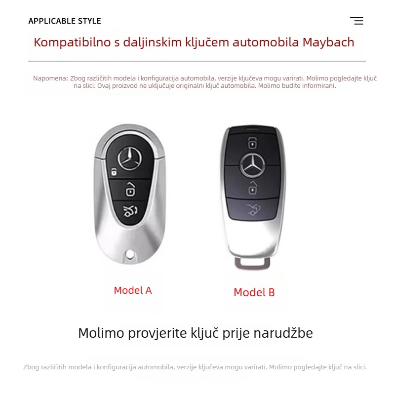 Kožna futrola za ključ Maybach S-Class i modele Mercedesa: S450L, S480, S500L, GLS, E300L, C260