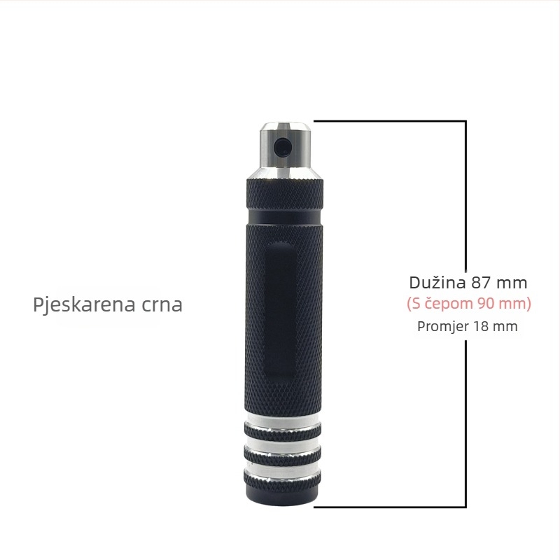 Drška odvijača od aluminijske legure, višebojna, za šesterokutni ključ (Allen) i demontažne alate za RC modele zrakoplova, jednoručna