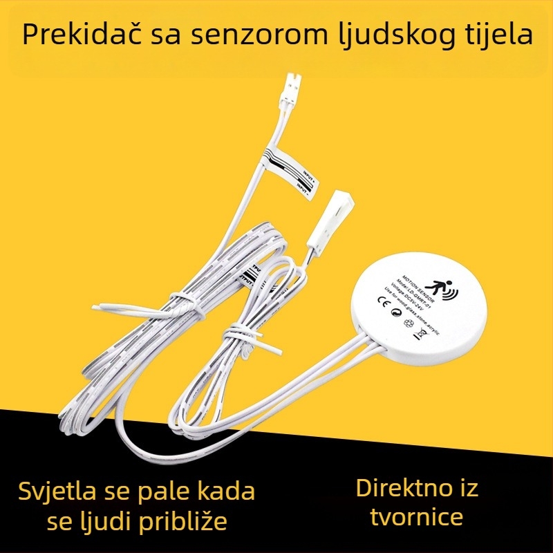 LED senzor s dijafragmom — infracrveni senzor ljudskog tijela, pametno kućno osvjetljenje, 5-24V, kašnjenje 30 s