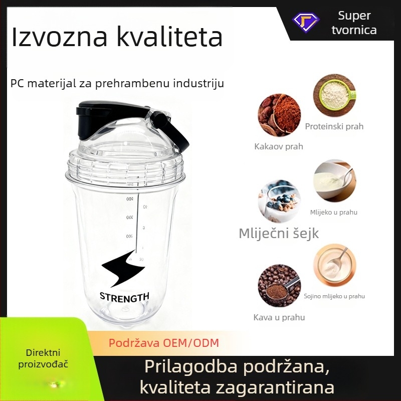 500 ml sportski šejker čaša s miješalom – plastična čaša za proteine