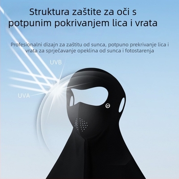 UV zaštitna maska, tanka, lagana i prozračna od Ice Silk, potpuno prekrivanje lica, minimalistički stil