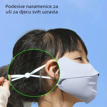 Dječja maska s UV zaštitom, prozračna, bez šavova, karikaturni dizajn i Ice Silk materijal.