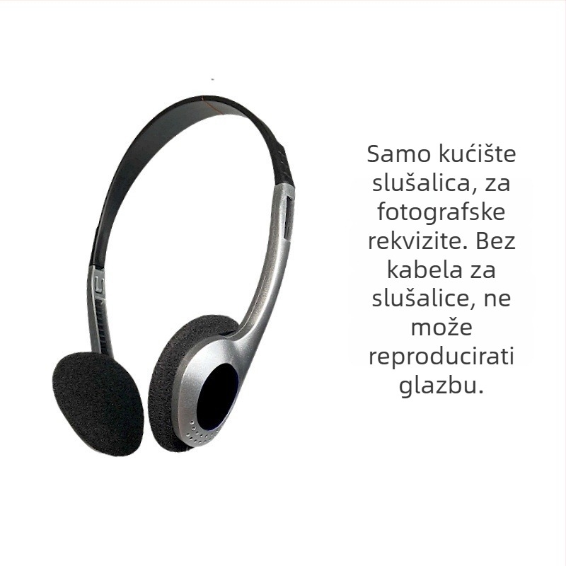 Retro kabelske slušalice za nošenje na glavi, rekvizit za fotografiju u japanskom stilu, univerzalno kompatibilno s mobitelima i računalima