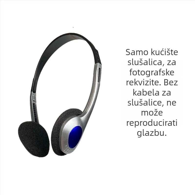 Retro kabelske slušalice za nošenje na glavi, rekvizit za fotografiju u japanskom stilu, univerzalno kompatibilno s mobitelima i računalima