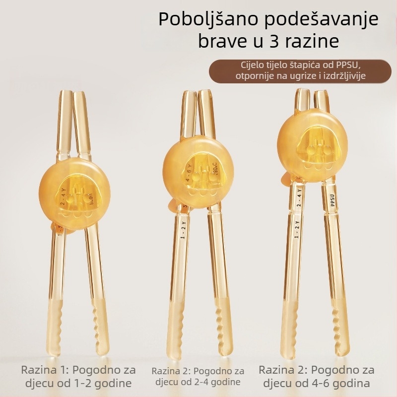 Dječje PPSU palice za učenje jela s dizajnom Tiger Mouth, za djecu 1–6 godina