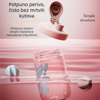 Plastična sportska shaker boca, velikog kapaciteta, novi model 2025, za proteinske napitke, s mjernom skalom