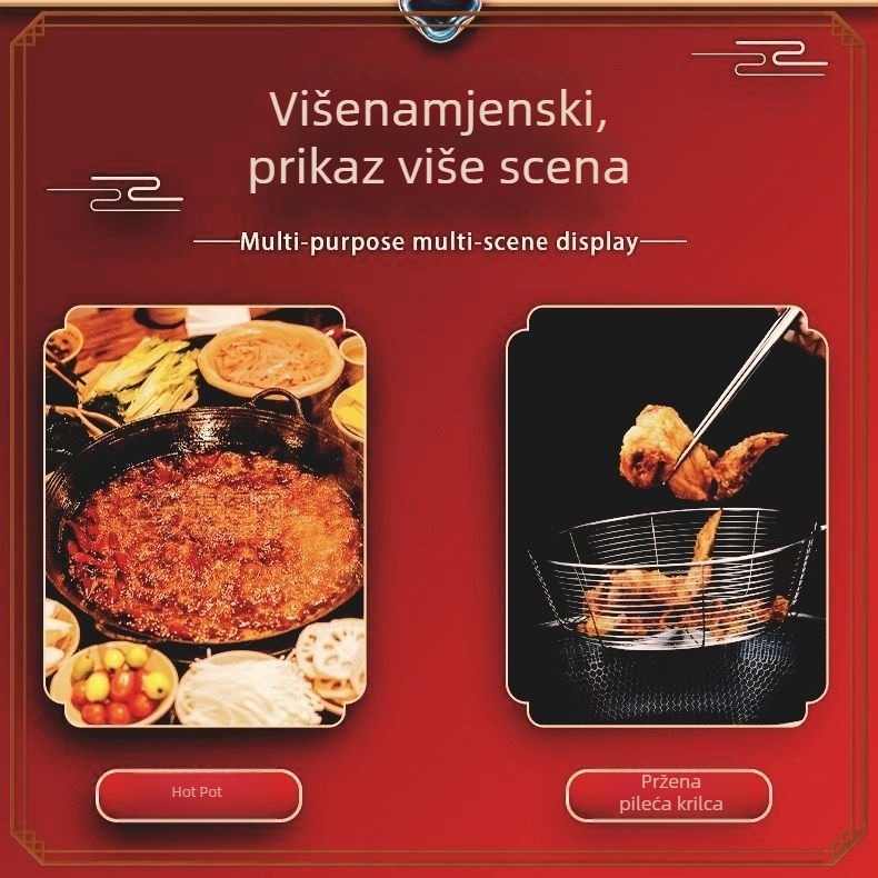 Dugački štapići za jelo od 316 nerđajućeg čelika za kućnu upotrebu, pogodni za prženje i hot pot, otporni na visoke temperature, zaštita od opeklina, protuklizne, za dijeljena jela