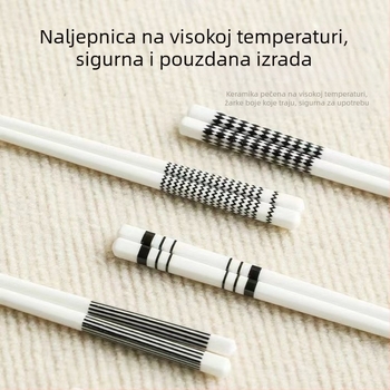Keramičke sklopive štapiće za kućnu upotrebu — pojedinačno korištenje, po jedan štapić po osobi, premium posuđe