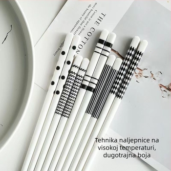 Keramičke sklopive štapiće za kućnu upotrebu — pojedinačno korištenje, po jedan štapić po osobi, premium posuđe