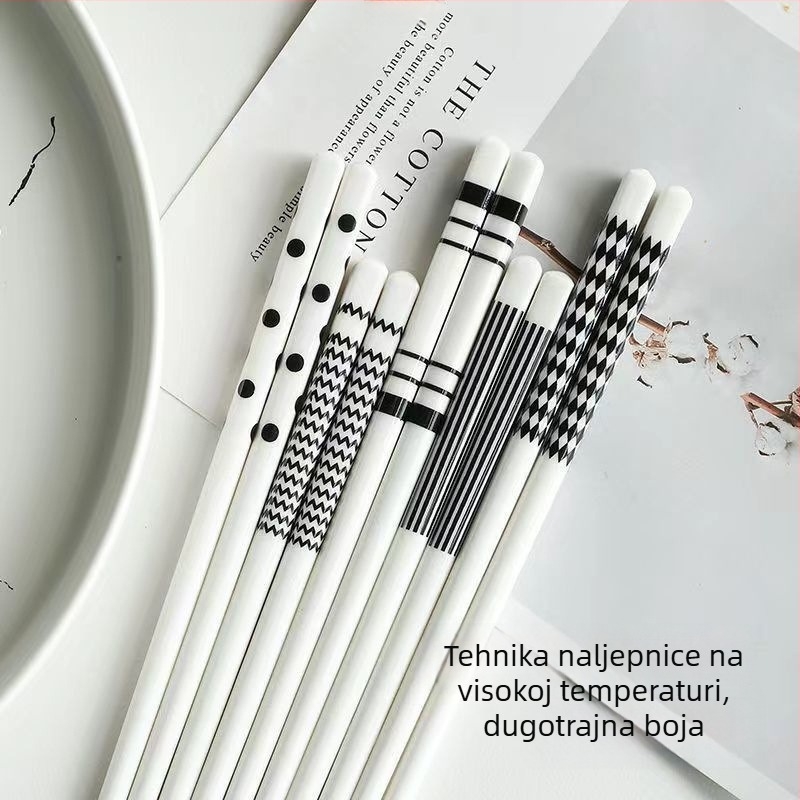 Keramičke sklopive štapiće za kućnu upotrebu — pojedinačno korištenje, po jedan štapić po osobi, premium posuđe