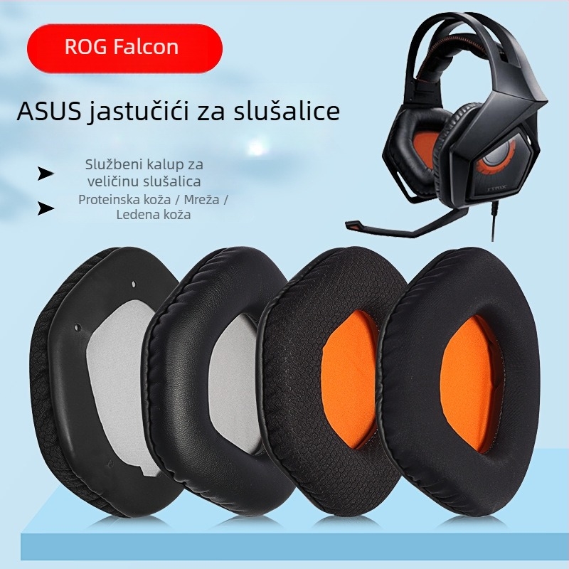 Zamjenske navlake za uši za Asus Strix 7.1 Raptor slušalice – pjena i sintetička koža