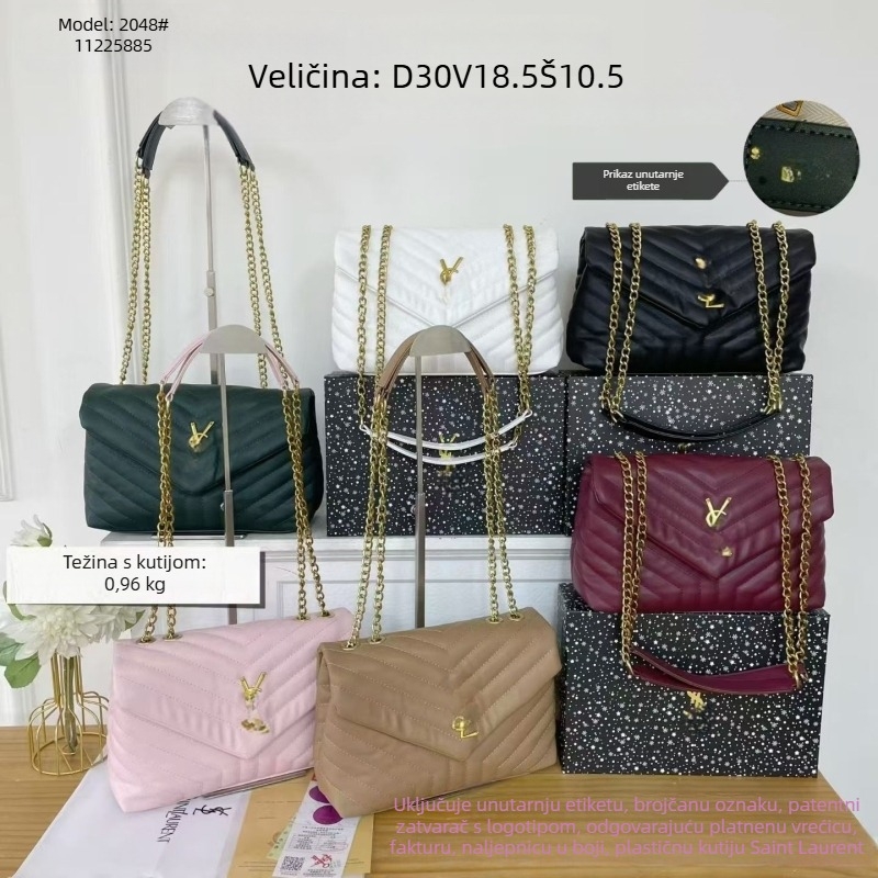 25 novih modela luksuznih nišnih ženskih torbi s lančanim remenom — elegantna i svestrana crossbody torba za svakodnevnu uporabu i zimu