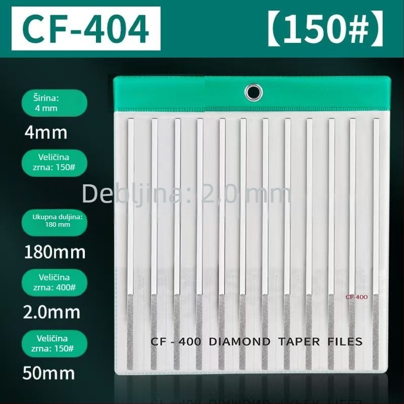 Dijamantni set ravnih i nagibnih pilnika CF-400 za oblikovanje kalupa