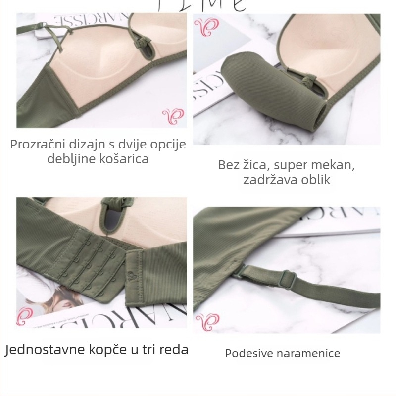 Set grudnjaka u 101 pastelnih boja, mekani bezšivni košarice, za male grudi, dva tipa košarica (debele i tanke)