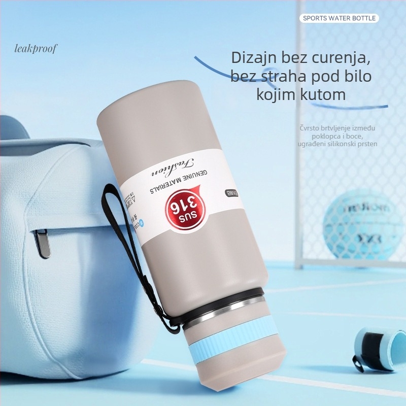 Mashi Sling Pot 316 inox termosica s remenom – prenosna za automobil i vanjske aktivnosti