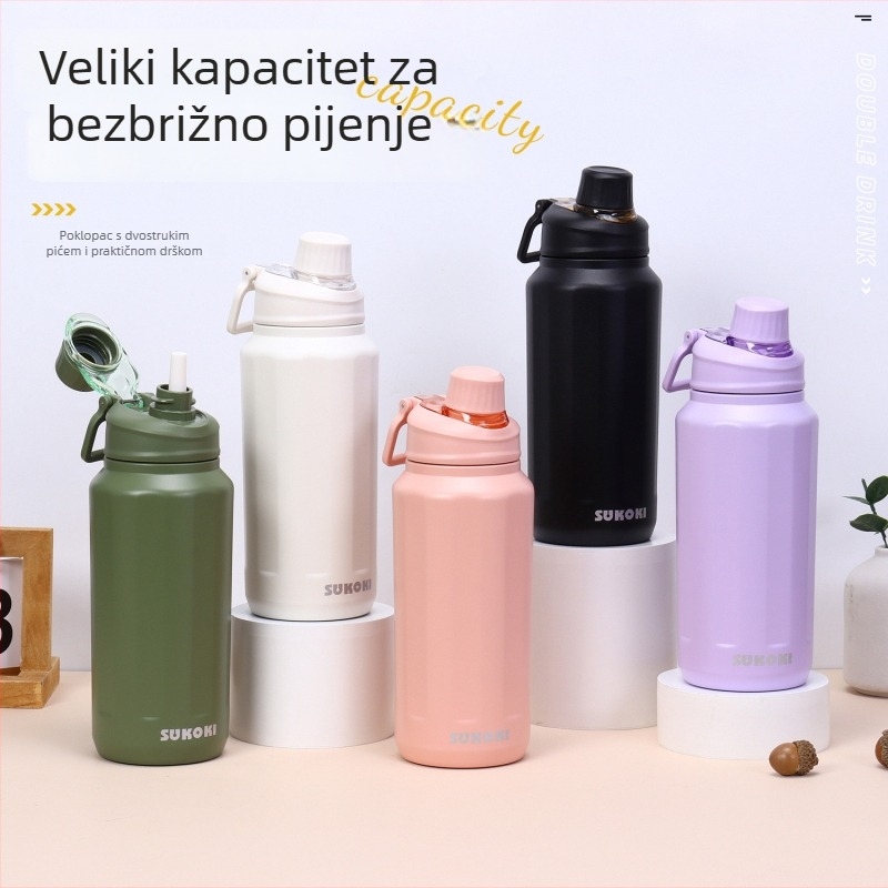 Nova termoska od 316 nehrđajućeg čelika, velikog kapaciteta, prijenosna za sport i aktivnosti na otvorenom