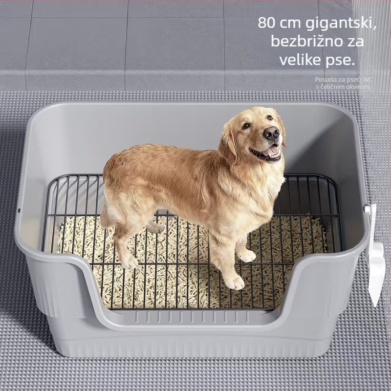 Toalet za pse s mrežnim okvirom, veliki format, za male, srednje i velike pse