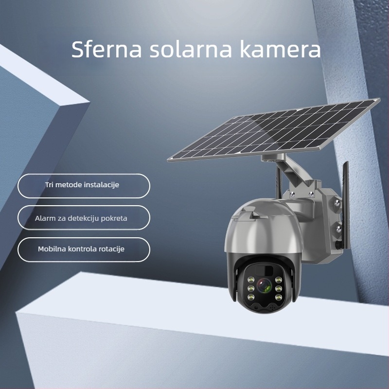 Bežična 4G solarna kamera za daljinsko praćenje s noćnim vidom u punoj boji i HD