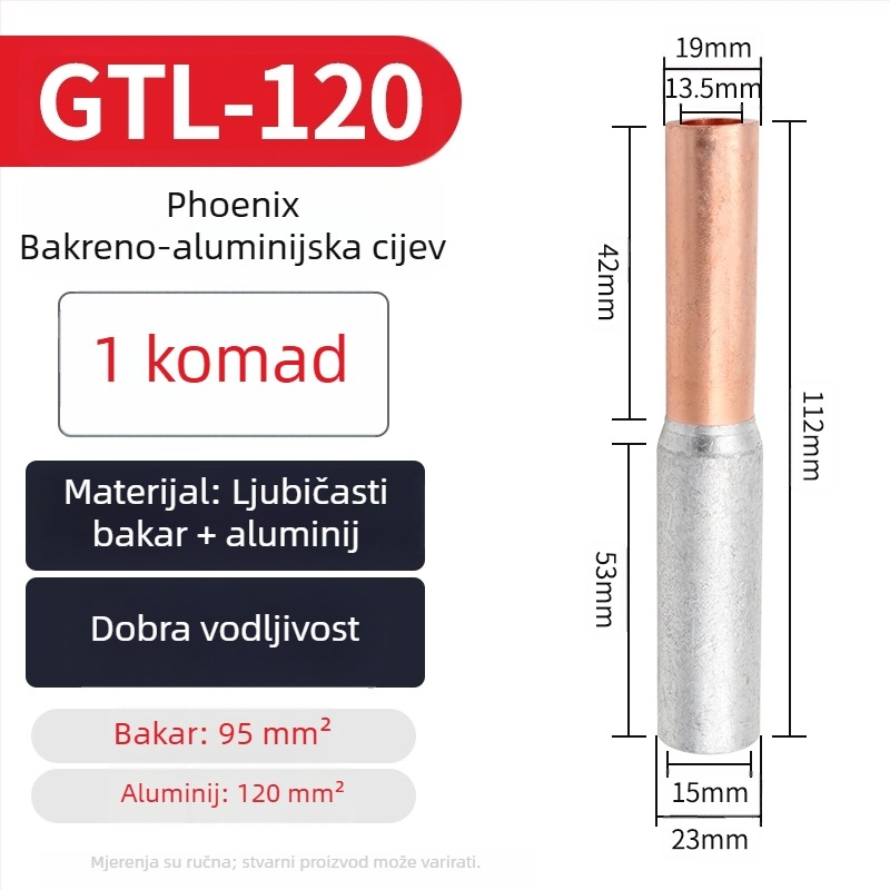 GTL bakro-aluminijski prijelazni spoj za spajanje kabelskih žica