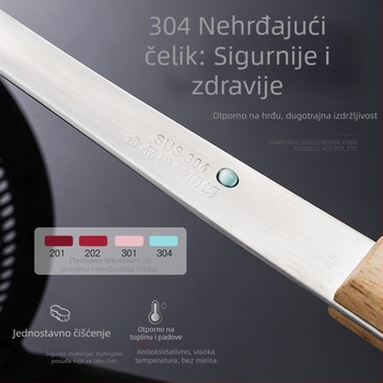 Lopatica-cjedilo od nehrđajućeg čelika 304, velika, za rezance, dumplings, vruću juhu i prženje