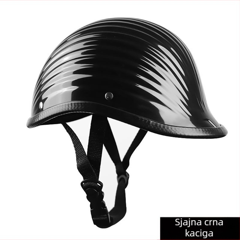 LVCOOL kaciga s otvorenim licem za električne skutere - retro dizajn, unisex kaciga sigurnosti za odrasle s ispisanim logom