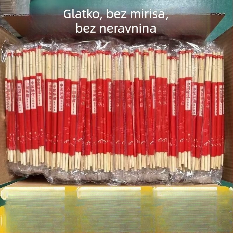 Jednokratne bambus štapići za jelo, individualno pakirani, za kućnu upotrebu i dostavu