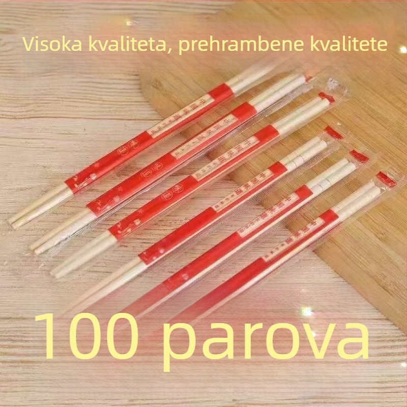 Jednokratne bambus štapići za jelo, individualno pakirani, za kućnu upotrebu i dostavu
