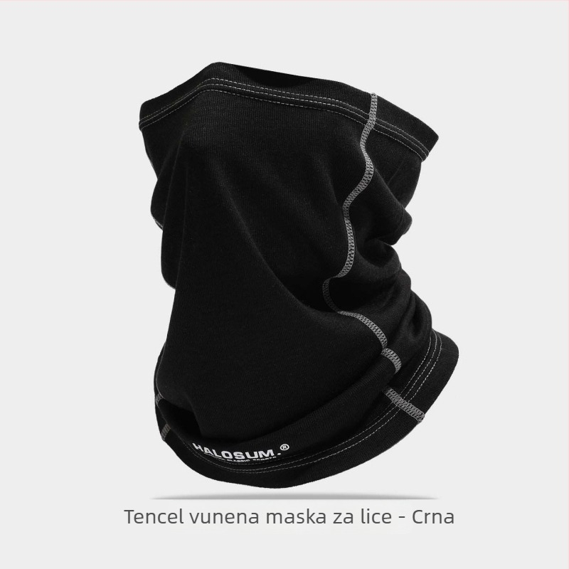 Šal za vrat od Tencela i vune, za muškarce i žene, jesen-zima, vjetro otpornost, prozračan, visoka elastičnost, višenamjenski za vožnju biciklom
