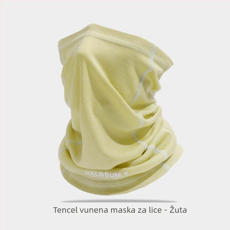 Šal za vrat od Tencela i vune, za muškarce i žene, jesen-zima, vjetro otpornost, prozračan, visoka elastičnost, višenamjenski za vožnju biciklom