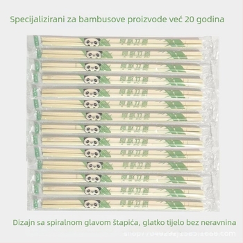 Prirodni jednokratni bambus štapići, individualno pakirani, od MOSO bambusa