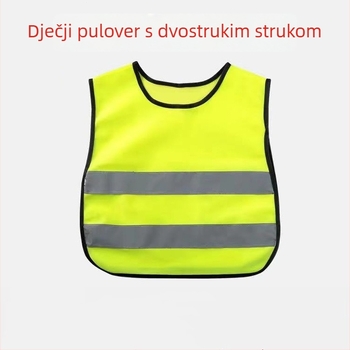 Reflektirajući dječji prsluk za grupne aktivnosti, fluorescentski dječji prsluk s tiskom