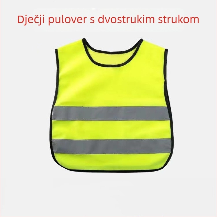 Reflektirajući dječji prsluk za grupne aktivnosti, fluorescentski dječji prsluk s tiskom