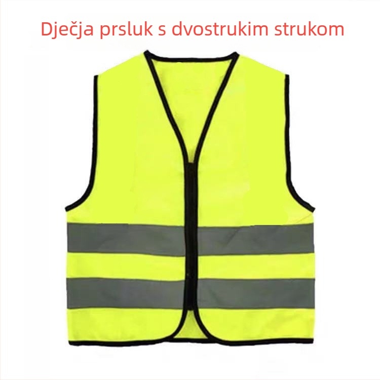 Reflektirajući dječji prsluk za grupne aktivnosti, fluorescentski dječji prsluk s tiskom
