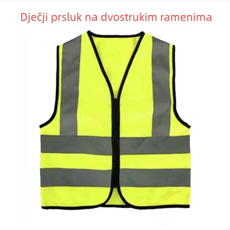 Reflektirajući dječji prsluk za grupne aktivnosti, fluorescentski dječji prsluk s tiskom