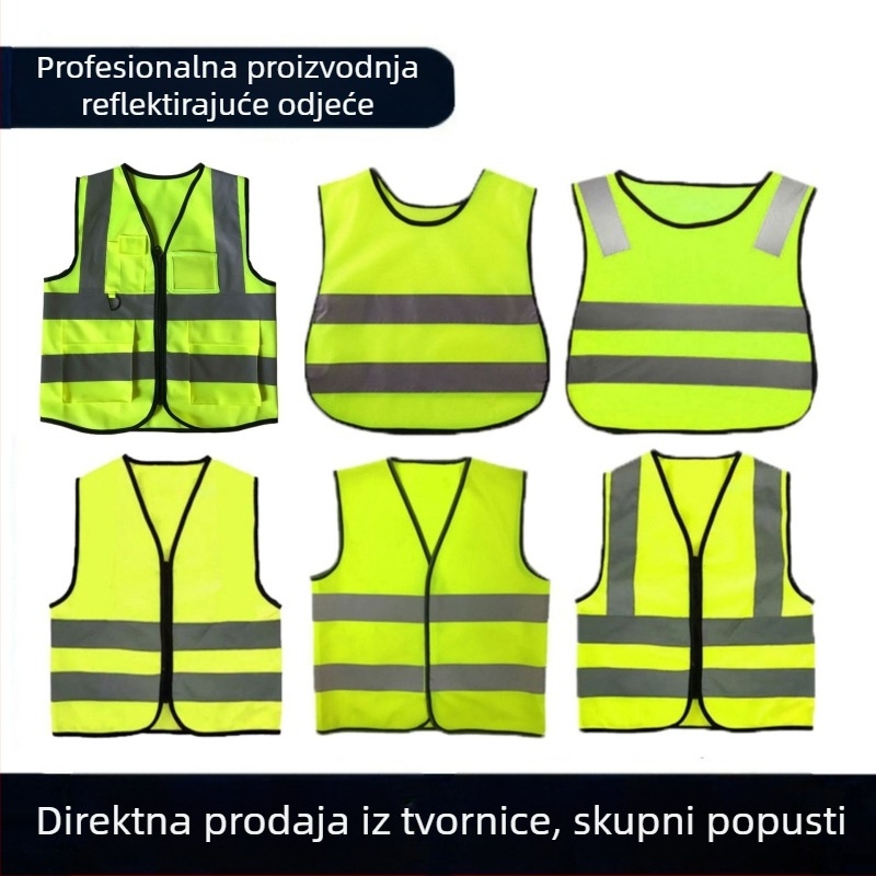Reflektirajući dječji prsluk za grupne aktivnosti, fluorescentski dječji prsluk s tiskom