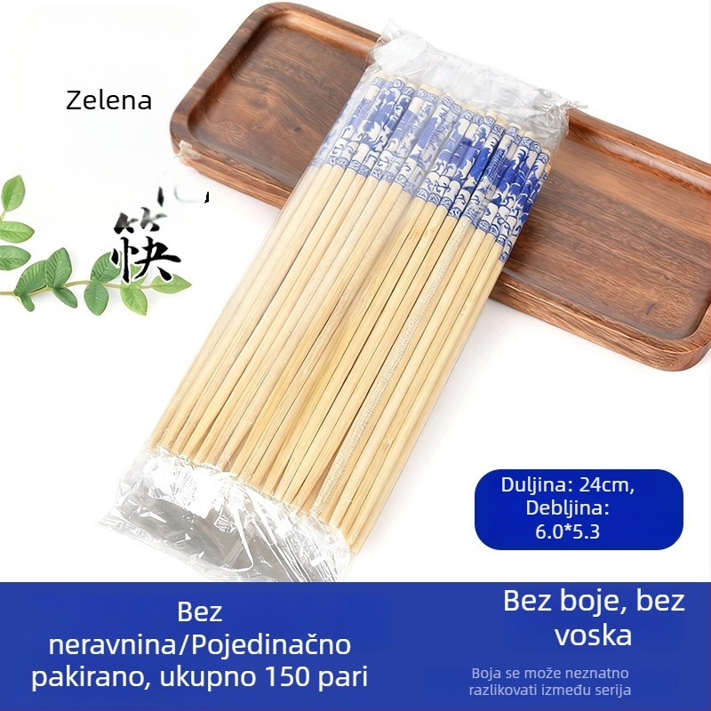 Jednokratne štapiće za jelo od plavog i bijelog porculana, produžene i debelje, individualno pakirane, pogodne za objedovanje, na otvorenim događanjima, hoteli i kućna upotreba, Nova godina