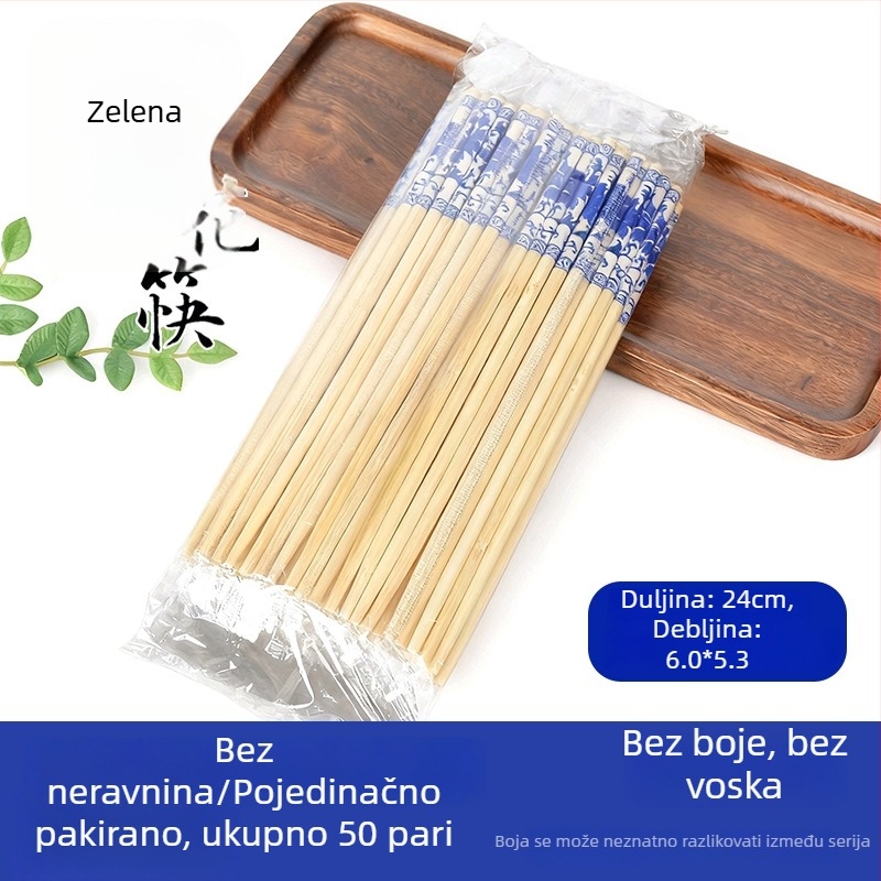 Jednokratne štapiće za jelo od plavog i bijelog porculana, produžene i debelje, individualno pakirane, pogodne za objedovanje, na otvorenim događanjima, hoteli i kućna upotreba, Nova godina