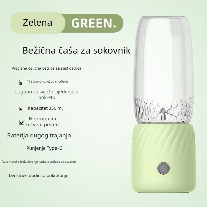 Nova prijenosna, punjiva, višenamjenska sokovnica za voće i povrće